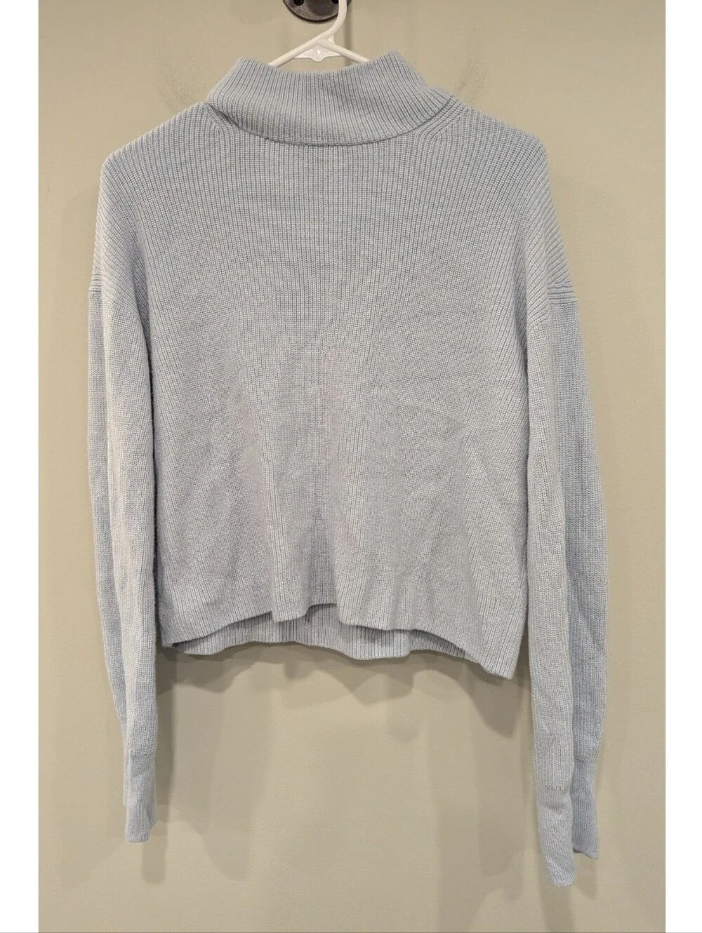 Lululemon Ribbed Wool Blend Turtleneck Light Blue Size 6
